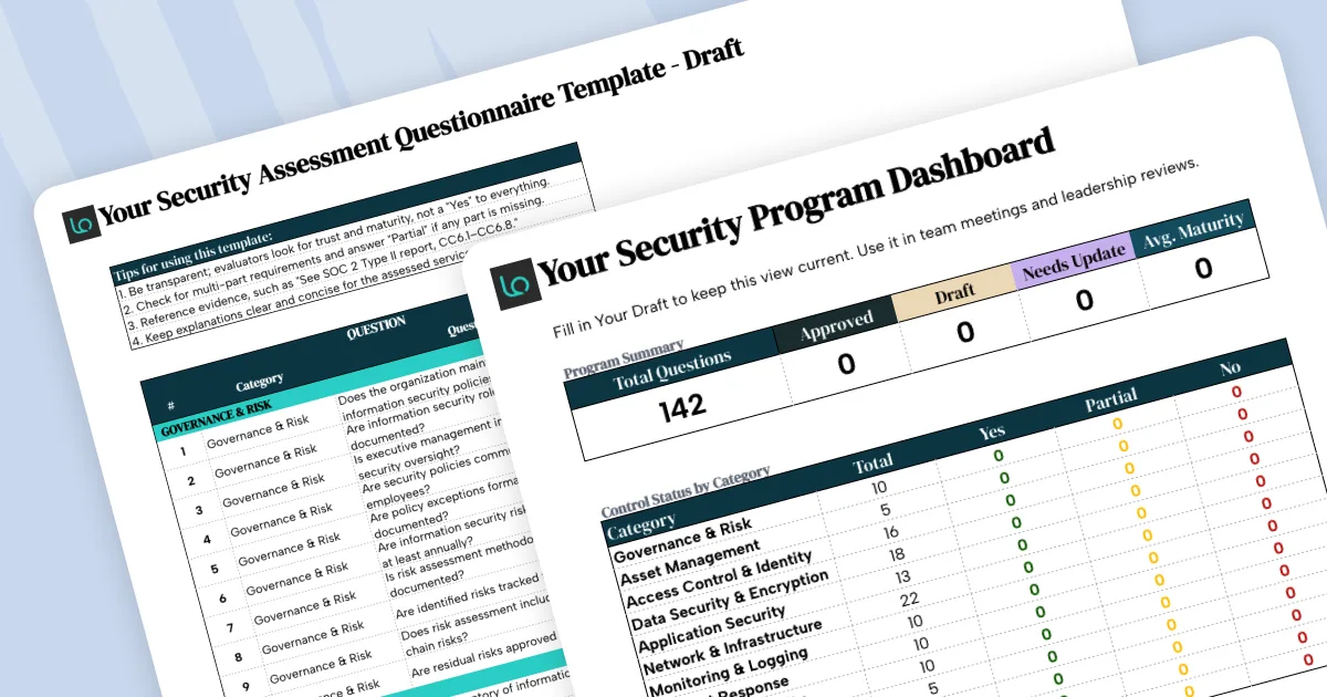 Your Security Assessment Questionnaire Template