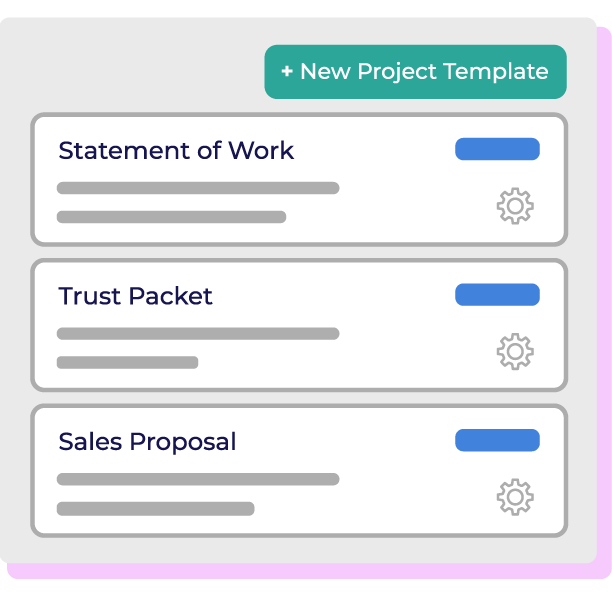 Project template screen