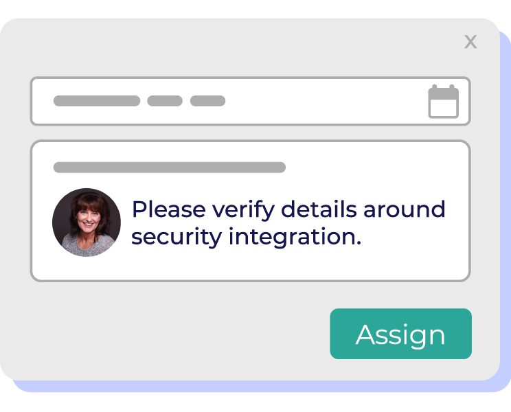 Assign task screen