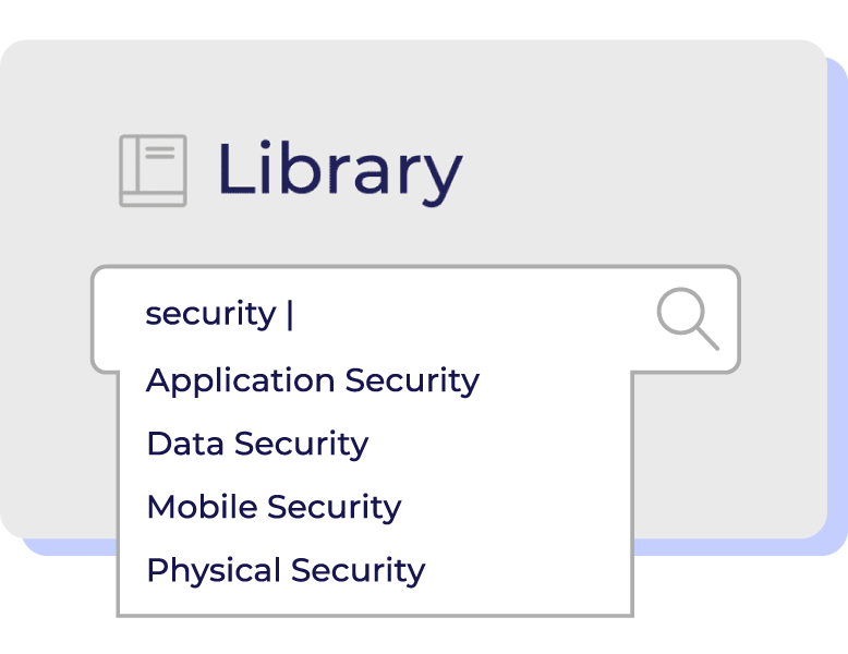 Library search screen