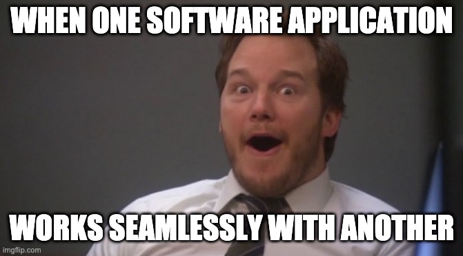 Chris Pratt is amazed when one software application works seamlessly with another.