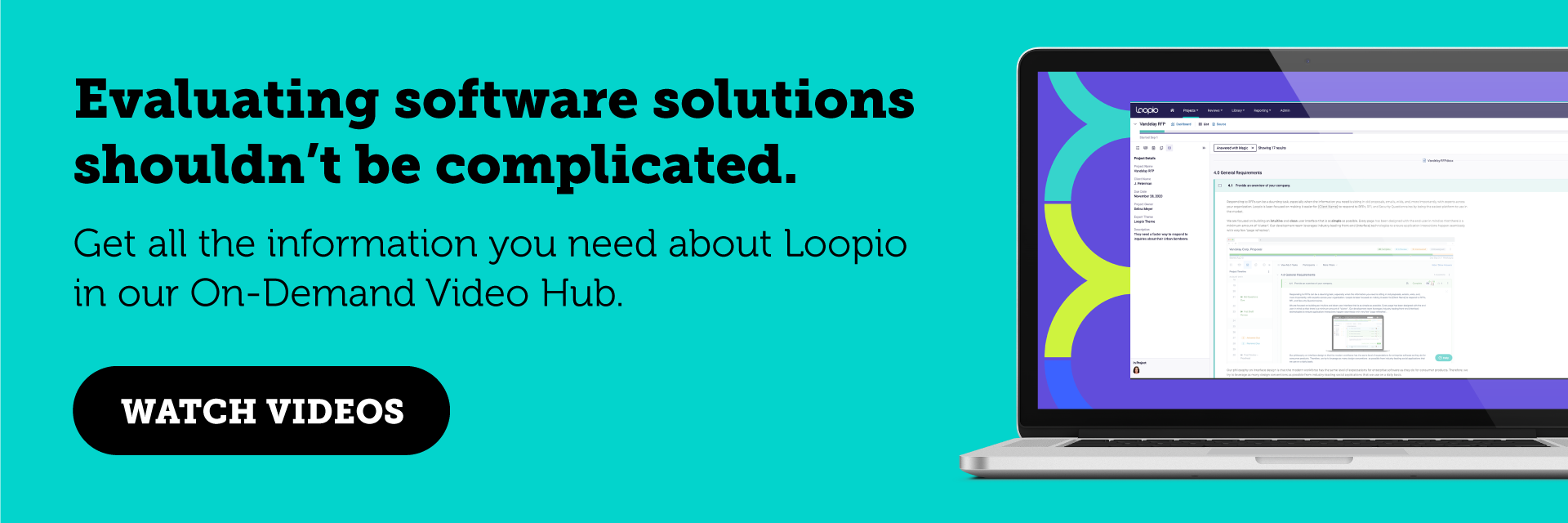 Watch on demand videos about Loopio's software