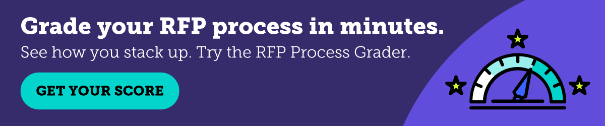 Grade your RFP Process in minutes - take the RFP Process Grader quiz to get your score