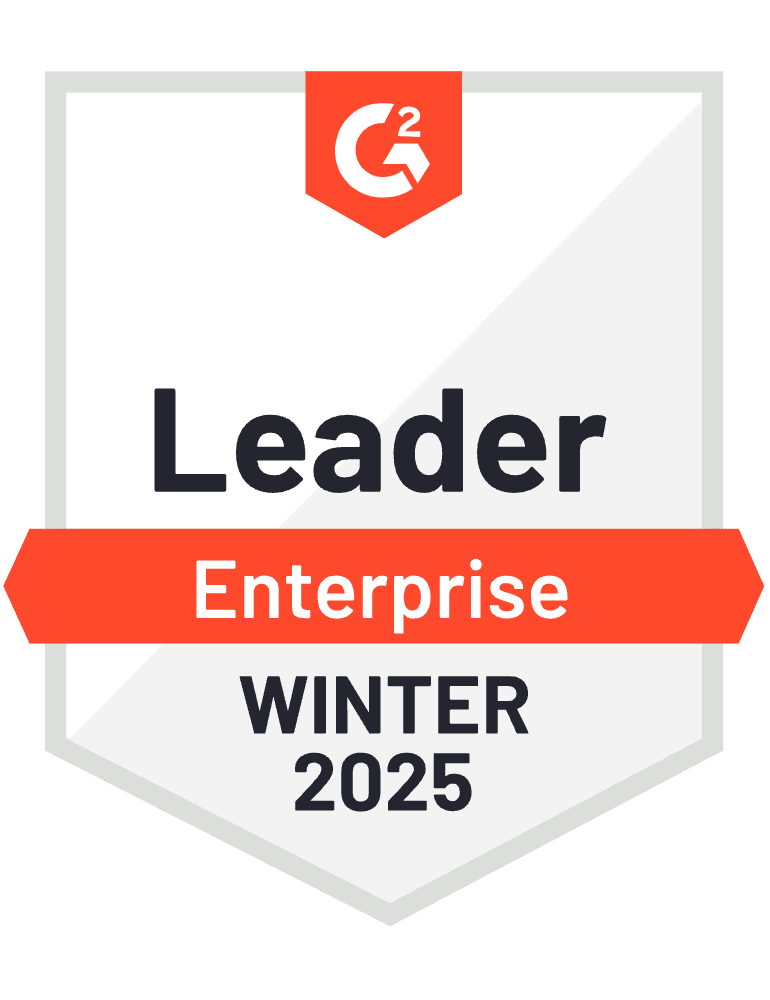 G2 badge Leader Enterprise Winter 2025