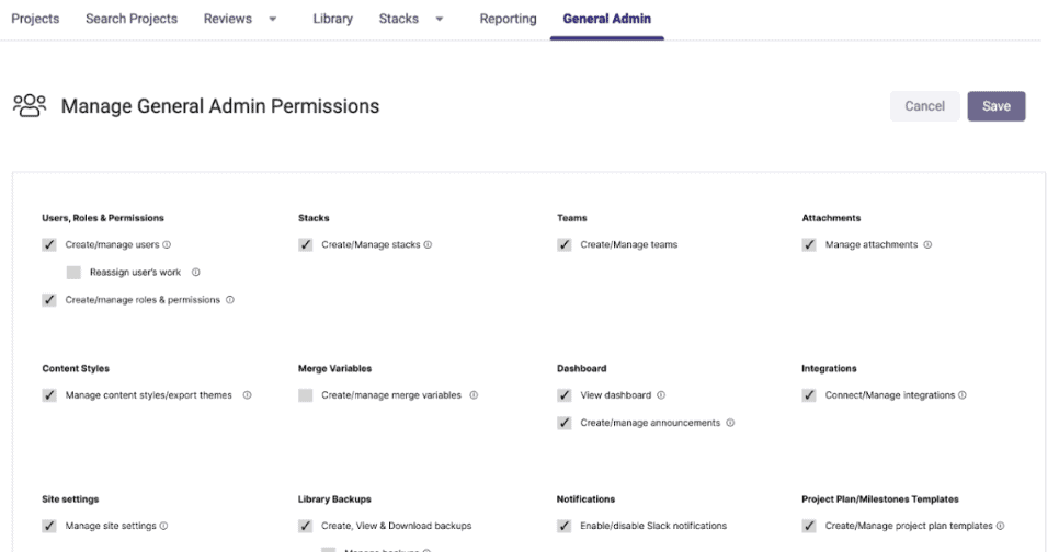 Manage General Admin Permissions