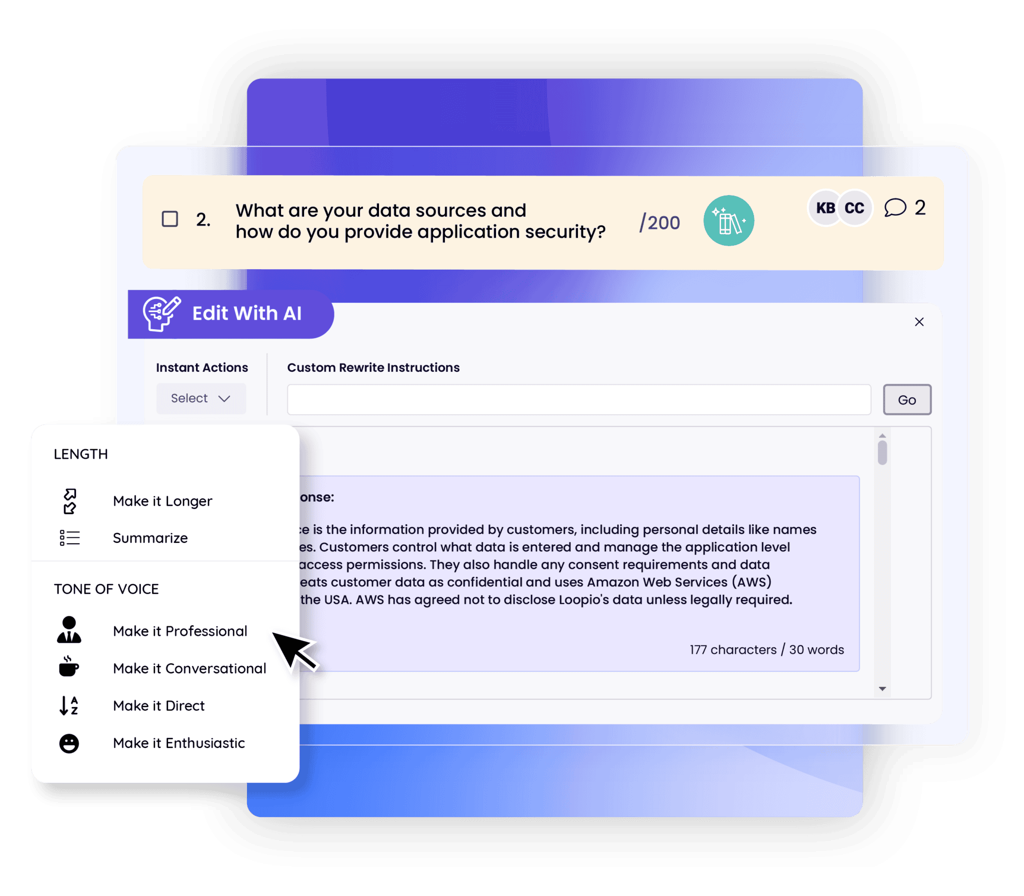 Loopio ai ai powered rfp software