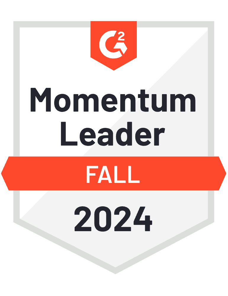 G2 award badge momentum leader Fall 2024