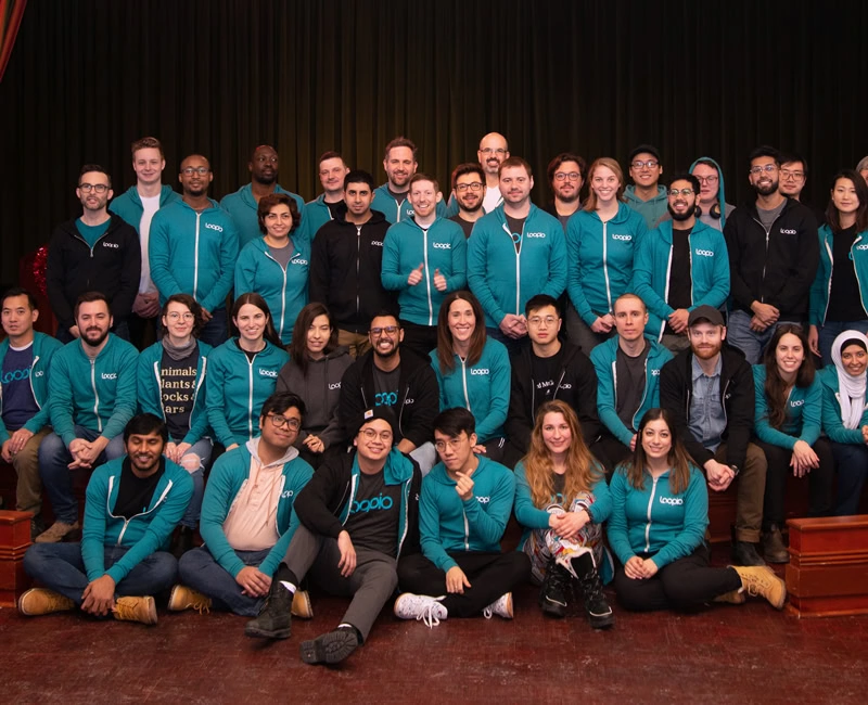 Loopio product team on a group photo. 