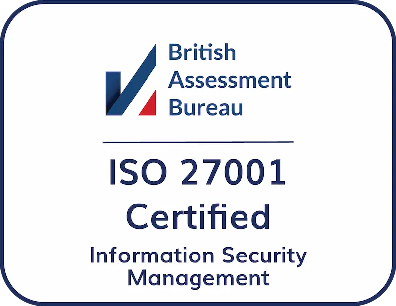 British Assessment Bureau ISO 27001 Certification Badge