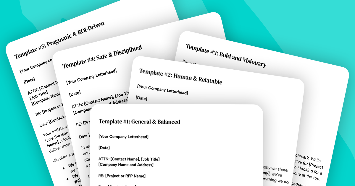 5 Proposal Cover Letter Templates