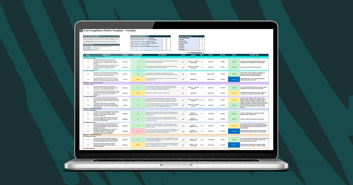 Your Compliance Matrix Template